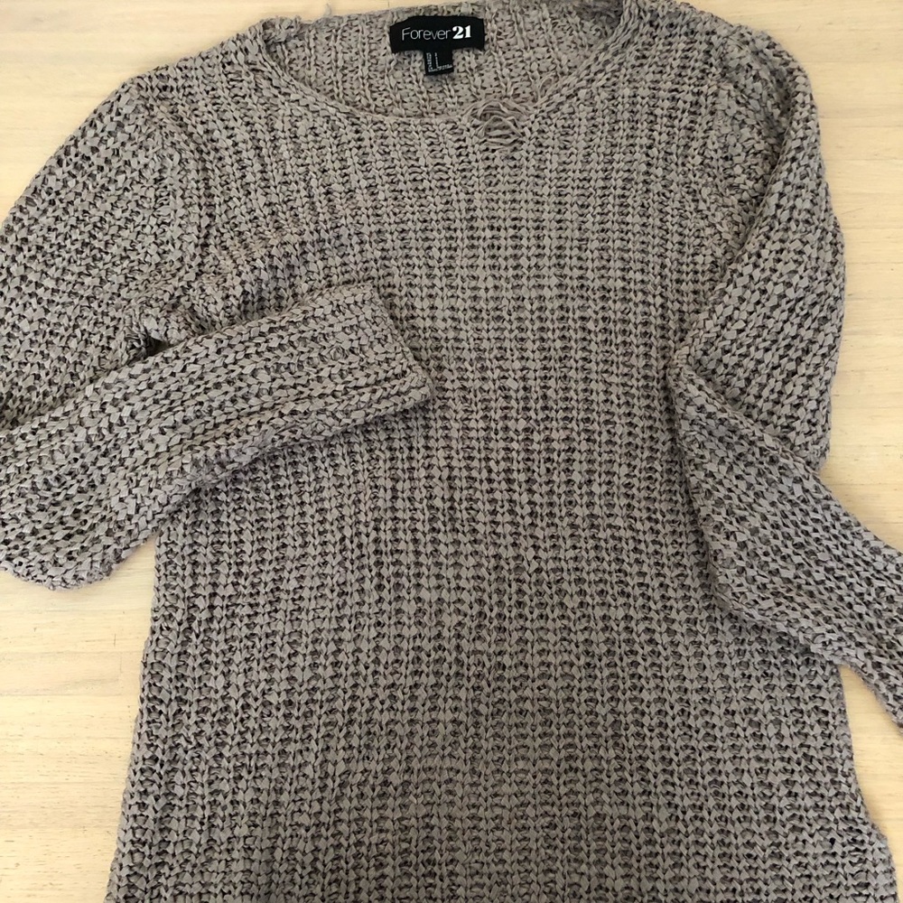 Grey forever 21 knit sweater